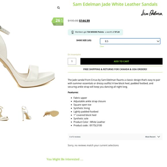 Sam Edelman Size 7 White Jade Sandals - Picture 7 of 7